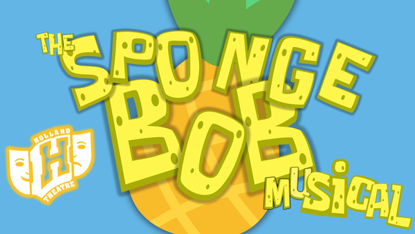 The SpongeBob Musical logo with Pineapple cartoon