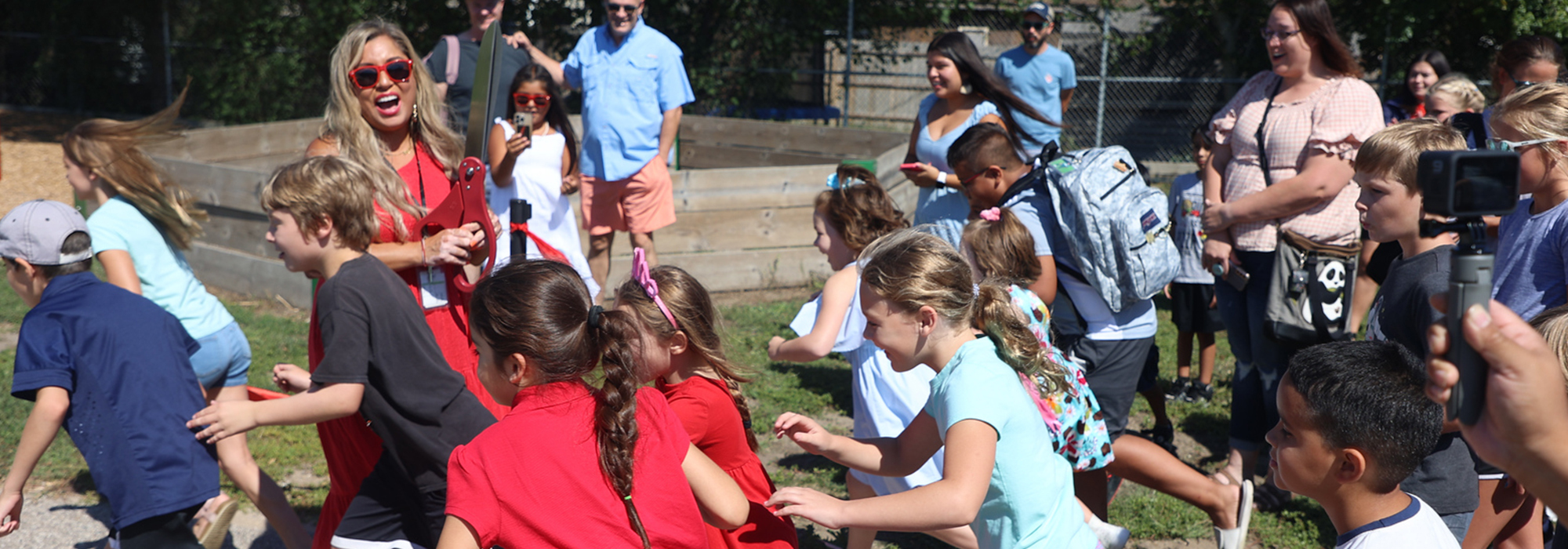 riboncutting at new playground