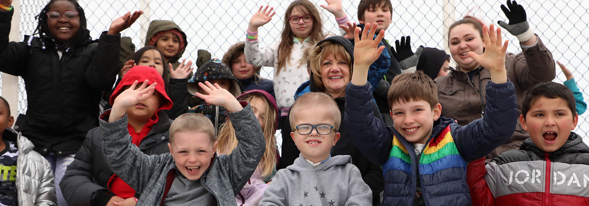 students cheer on inclusion day